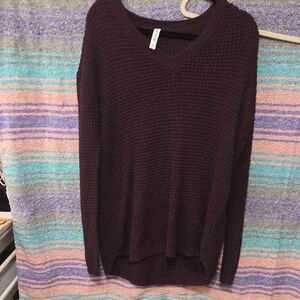 Zenana Outfitters V-Neck Sweater - Rich Brown